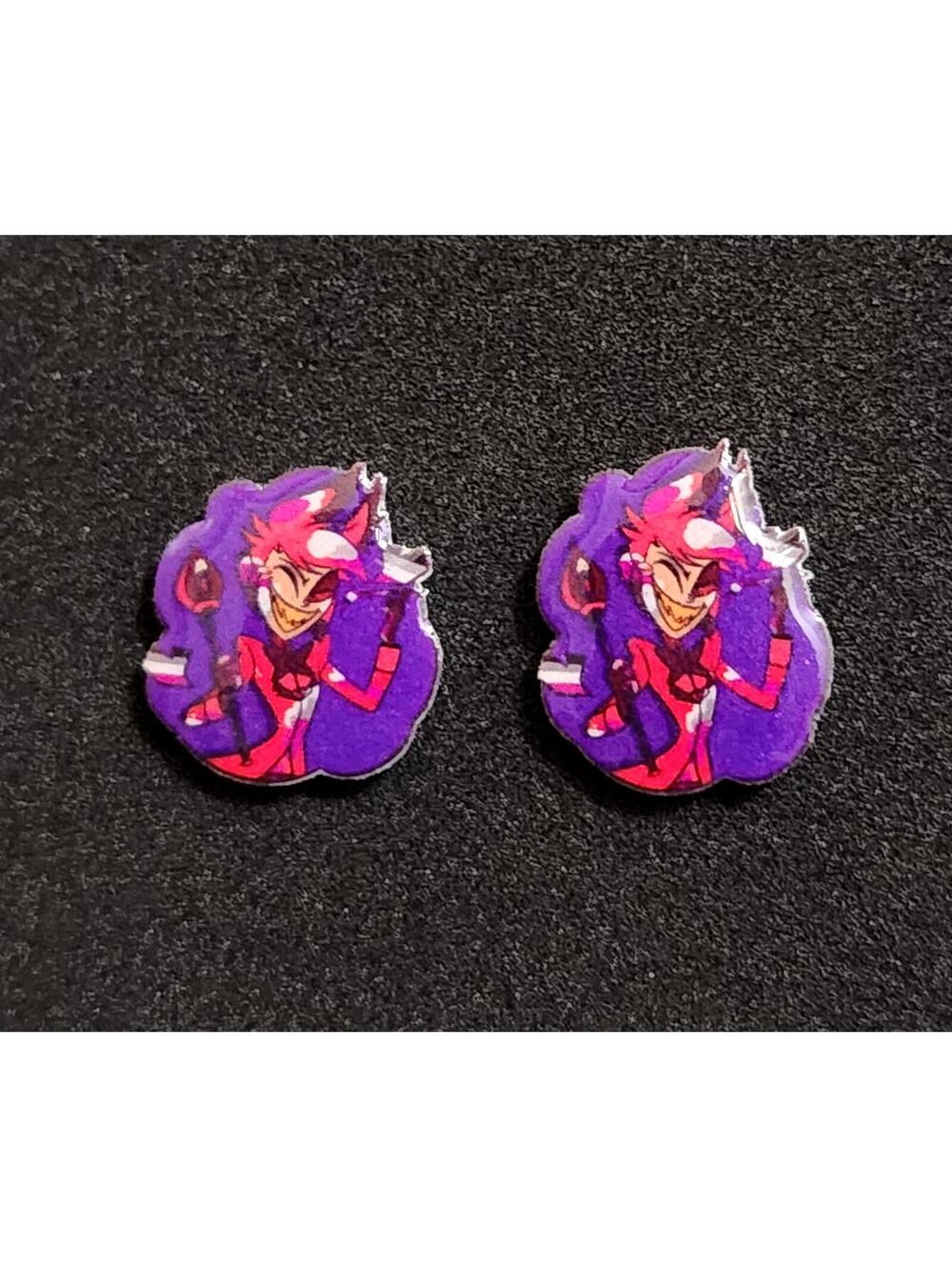 Alastor Pride Month earrings - Hazbin Hotel